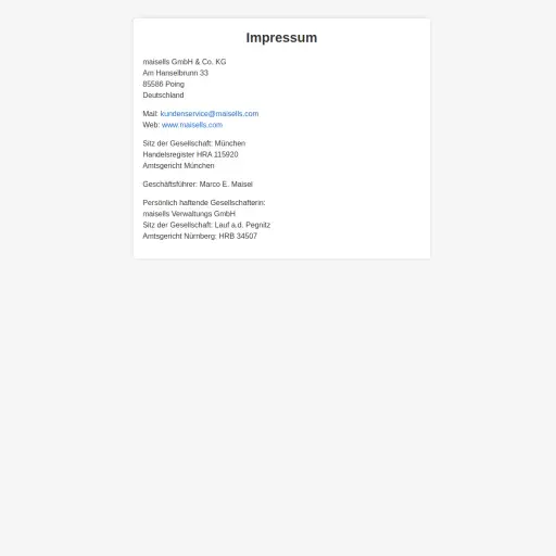 maisells GmbH & Co. KG