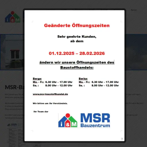 MSR GmbH Baustoffhandel