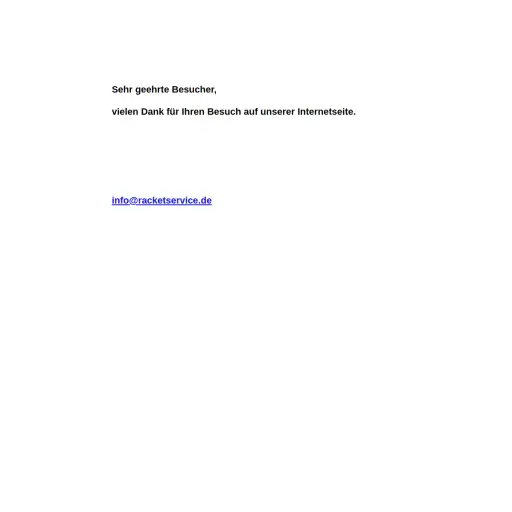 Racket Service - Tennisversand